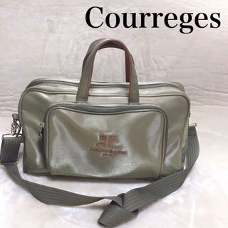 クレージュ(Courreges)の美品 Courreges 2way ボストンバッグ ショルダーバッグ グリーン(ショルダーバッグ)