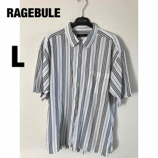 レイジブルー(RAGEBLUE)のRAGEBULE レイジブルー　ストライプBIGシャツ　半袖シャツ　L(シャツ)