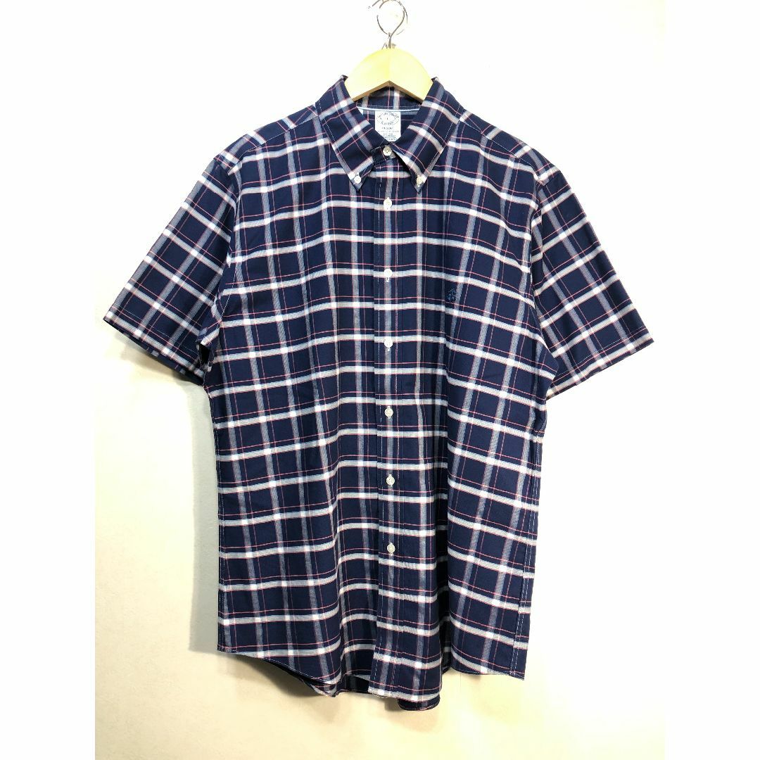 500730● BrooksBrothers REGENT 半袖 チェック