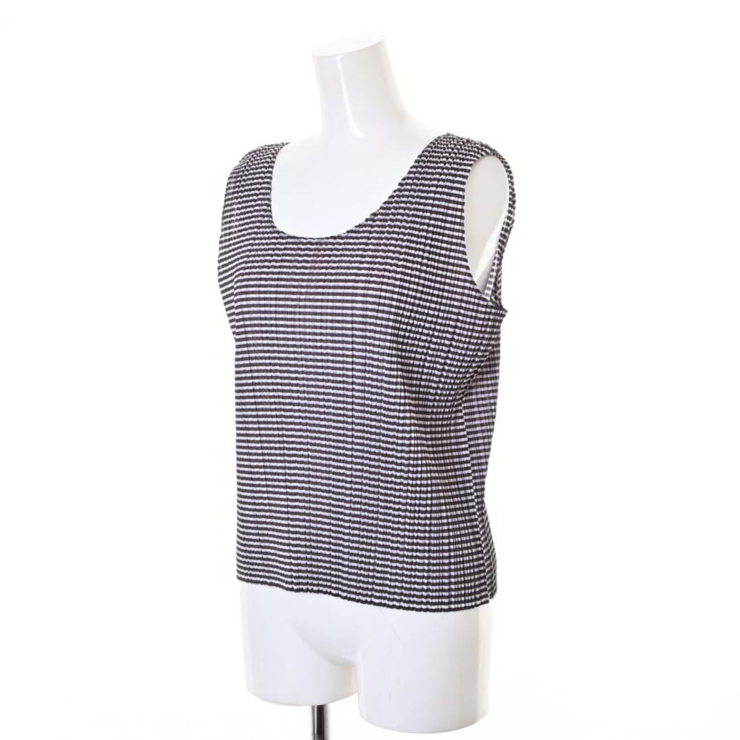 PLEATS PLEASE ISSEY MIYAKE - PLEATS PLEASE ボーダー ノースリーブ