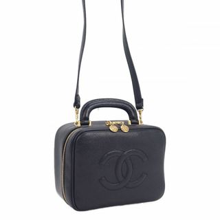 シャネル(CHANEL)の【中古】【ABランク】CHANEL シャネル 2WAY バニティバッグ ココマーク ショルダーバッグ ハンドバッグ A07060 キャビアスキン ゴールド金具 ブラック【ISEYA】(その他)