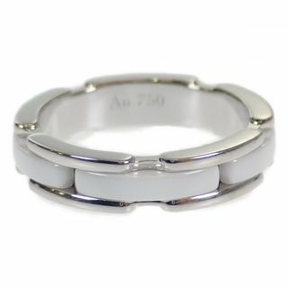 【中古】【Aランク】CHANEL シャネル K18WG ウルトラコレクション スモールモデル リング 指輪 J3091 ホワイトセラミック サイズ48 約8号 レディース【ISEYA】(リング(指輪))