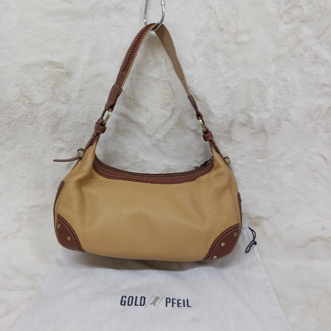 美品♪ GOLD PFEIL ゴールドファイル ショルダーバッグ 2way 本革