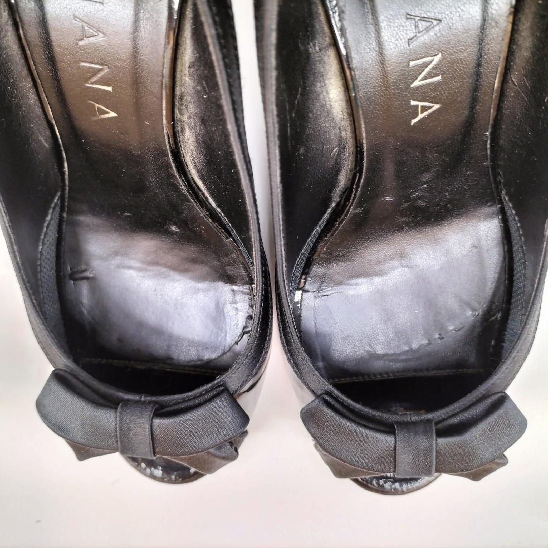DIANA(ダイアナ)のダイアナ　ミュール23.5cm　リボン　パーティ　ヒール7cm レディースの靴/シューズ(ミュール)の商品写真