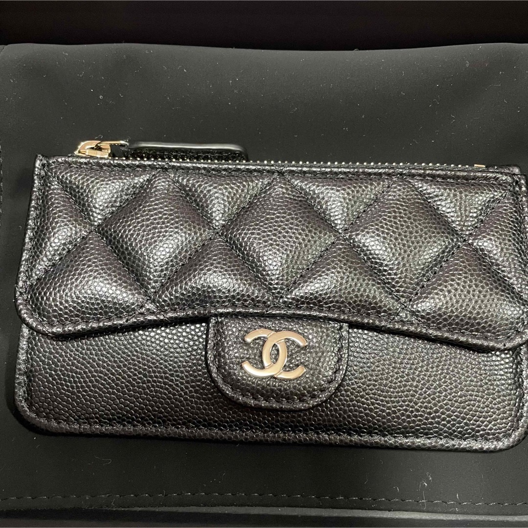 新品未使用 CHANEL フラグメントケース キャビアスキン シャネル