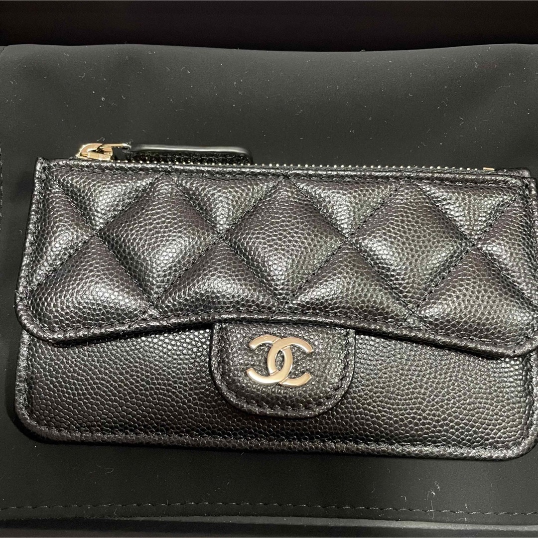 ブラックゴールド金具レアな新品未使用⭐︎CHANEL シャネル　フラグメントケース　ミニ財布