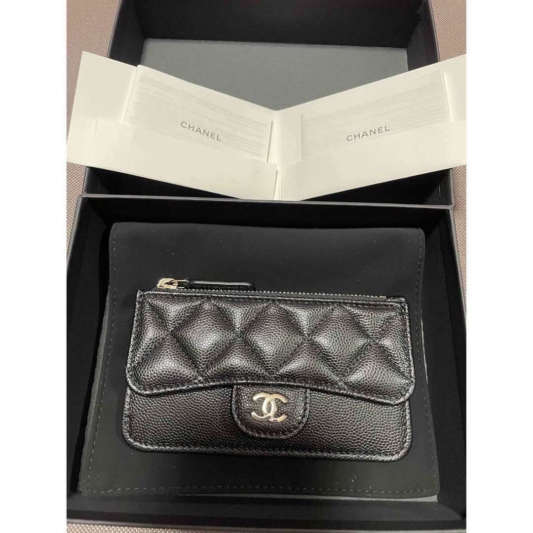 新品未使用 CHANEL フラグメントケース キャビアスキン シャネル