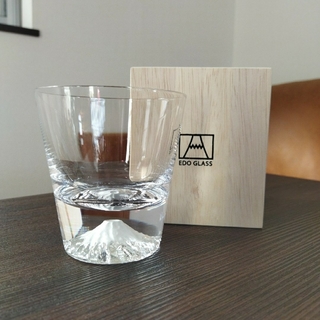 未使用品 田島硝子 富士山グラス ロックグラス 江戸硝子 日本製(グラス/カップ)
