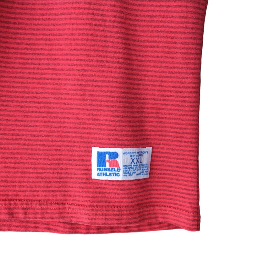 90s RUSSELL Red Border Tee 4