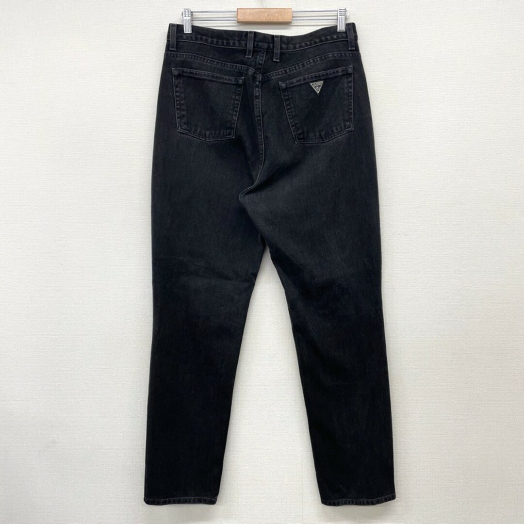 GUESS(ゲス)のUS古着 ゲス ジーンズ GUESS JEANS ブラックデニム パンツ テーパード スリム ORIGINAL FIT CLASSIC FIT NALLOW LEG サイズ：W33 L31  【中古】 メンズのスーツ(スラックス/スーツパンツ)の商品写真