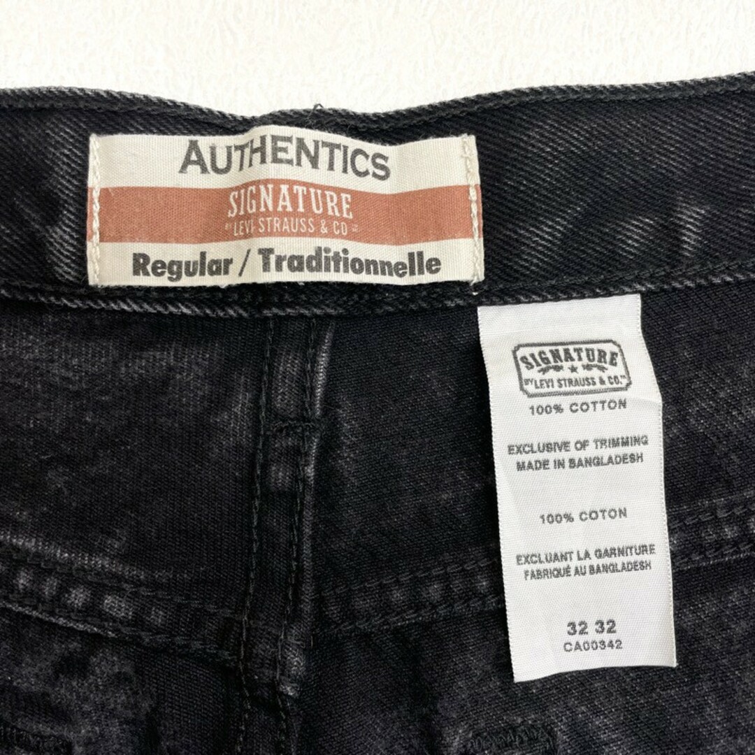 US古着 リーバイス LEVI STRAUSS SIGNATURE ブラックデニム パンツ Regular サイズ：W32 L30.5 【中古】