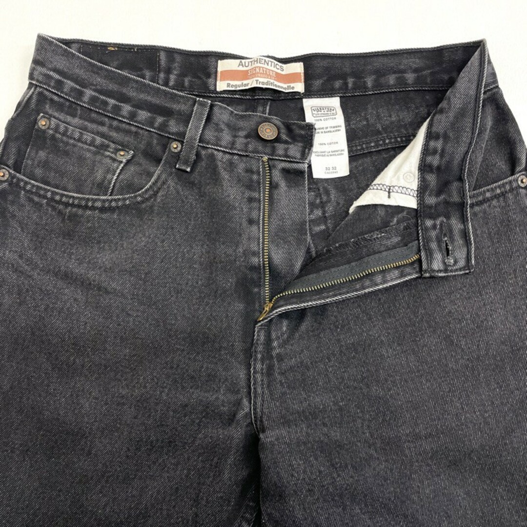 US古着 リーバイス LEVI STRAUSS SIGNATURE ブラックデニム パンツ Regular サイズ：W32 L30.5 【中古】