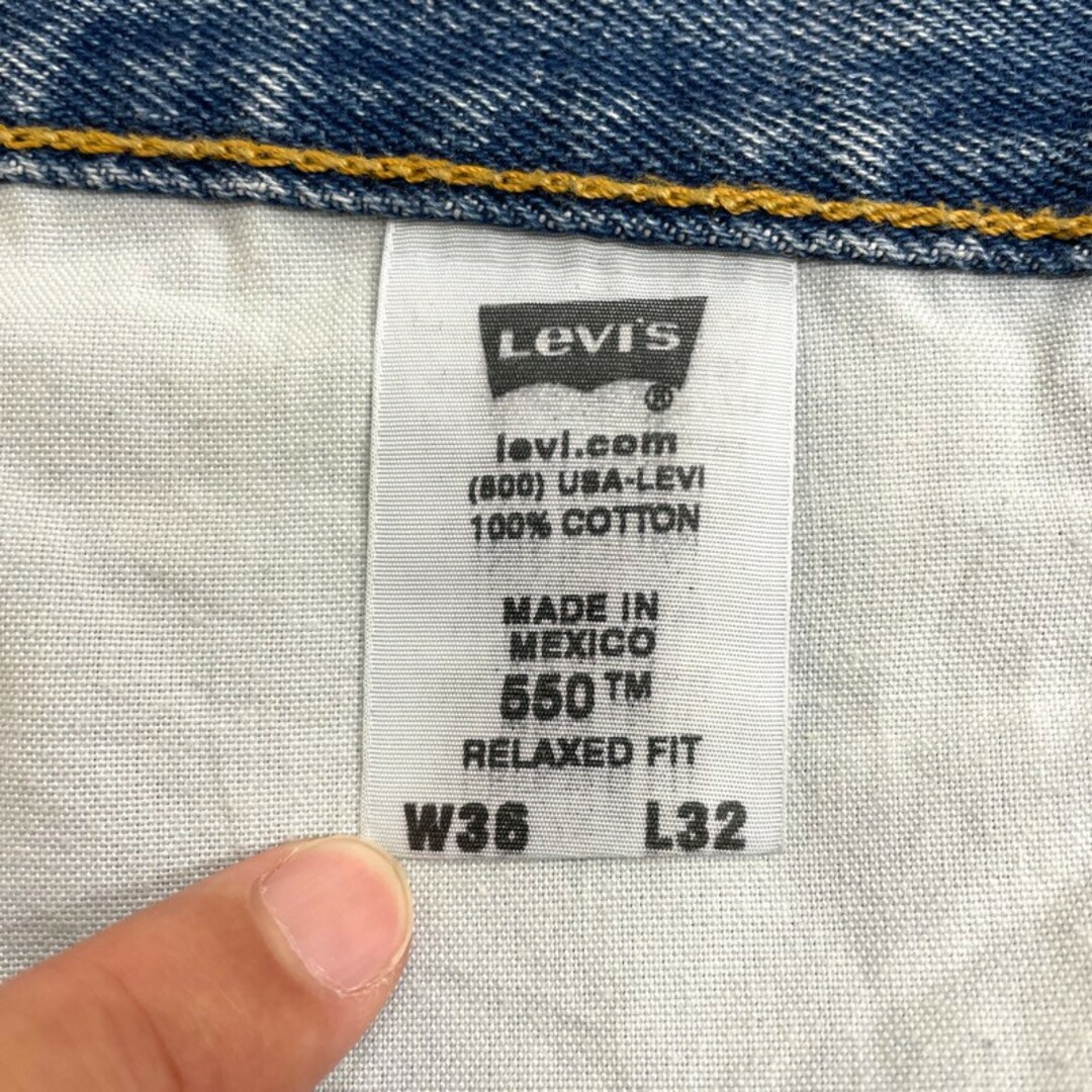 US リーバイス Levi's 550 デニム パンツ テーパード RELAXED FIT サイズ：W37 L32.5 インディゴ