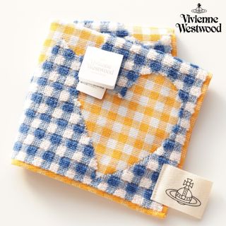 ヴィヴィアンウエストウッド(Vivienne Westwood)の⭐新品タグ付き ヴィヴィアンウエストウッド タオルハンカチ【ハート柄】イエロー⭐(ハンカチ)