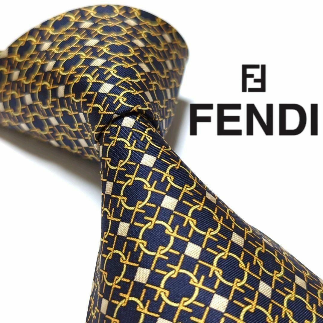 ネクタイ一覧【美品】FENDI フェンディ ネクタイ ズッカ柄 ハイ