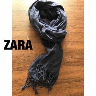 ZARA MAN ザラ　ストール  ネイビーブルー