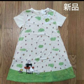 グラニフ(Design Tshirts Store graniph)の新品未使用　グラニフ　わたしのワンピース　130 キッズ　女の子　うさぎ　花柄(ワンピース)