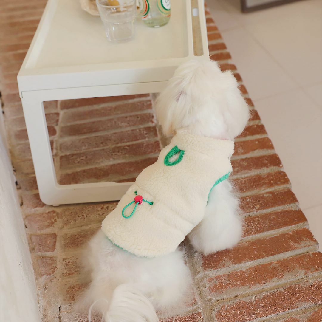 色: ホワイト】RIOSTUDIO リオスタジオ 犬服 犬の服 フリースベスト