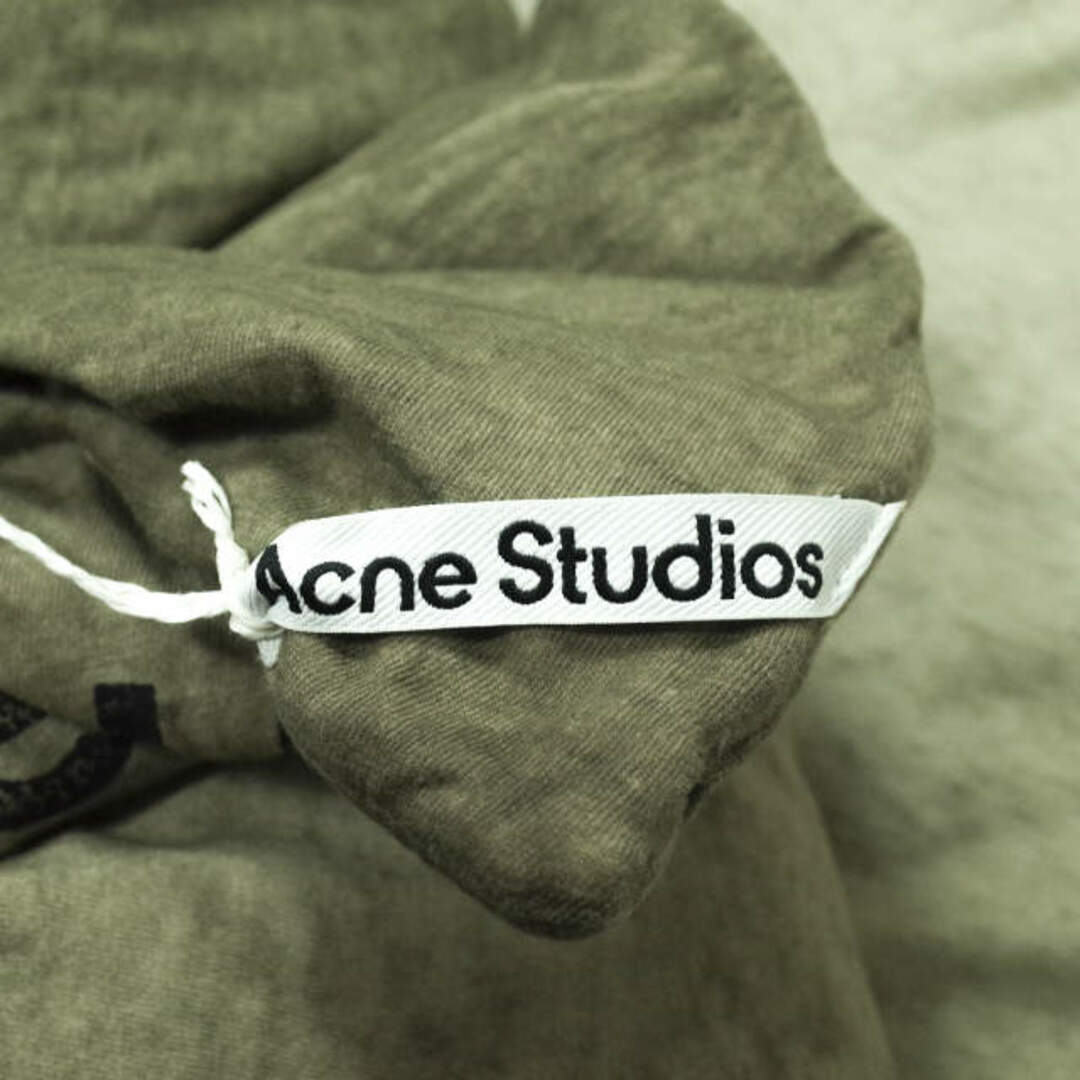 Acne Studios アクネストゥディオズ ポルトガル製 ロゴ入りグラデーションマフラー FN-UX-SCAR000179 KHAKI 大判  ダブルフェイス ストール ユニセックス【新古品】【中古】【Acne Studios】