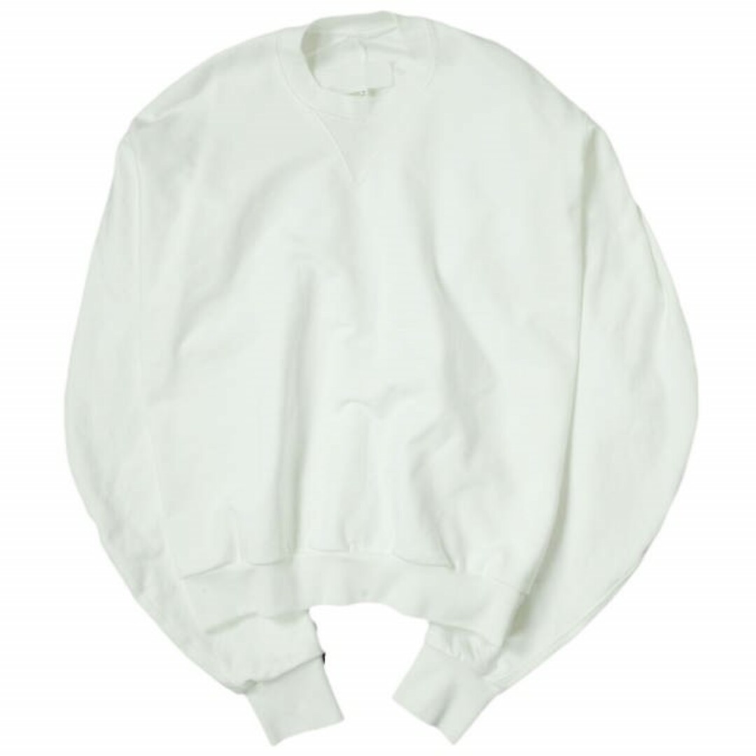 約53cm着丈Maison Margiela メゾンマルジェラ 21SS イタリア製 白タグ Drop Shoulder Crew Neck Sweatshirt Vガゼット ドロップショルダースウェット S30GU0144 S25505 44 WHITE トレーナー マルタン プルオーバー トップス【新古品】【Maison Margiela】