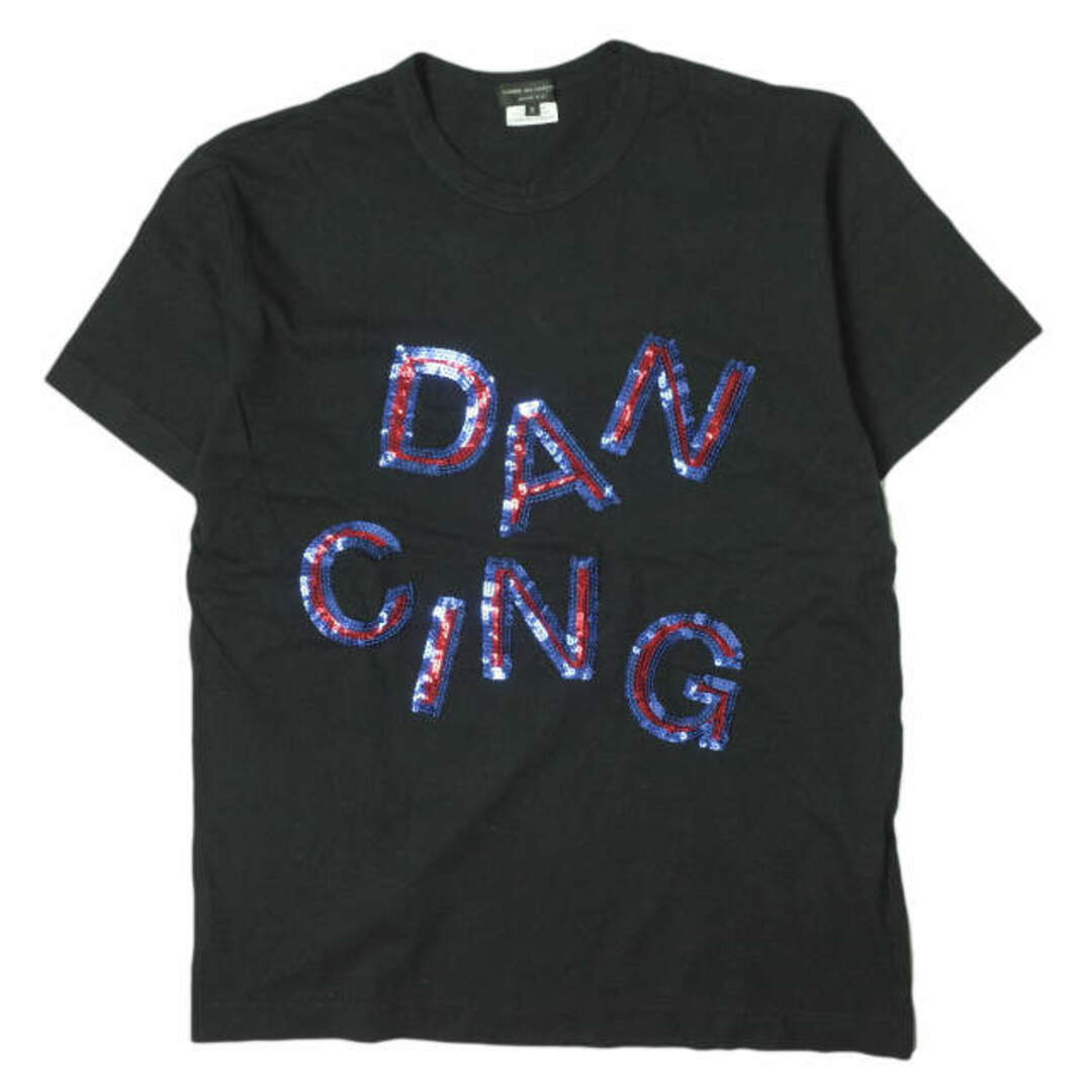 COMME des GARCONS HOMME PLUS(コムデギャルソンオムプリュス)のCOMME des GARCONS HOMME PLUS コムデギャルソンオムプリュス 18SS 日本製 DANCING スパンコールプリントTシャツ PA-T042 M ブラック 半袖 トップス【中古】【COMME des GARCONS HOMME PLUS】 メンズのトップス(Tシャツ/カットソー(半袖/袖なし))の商品写真