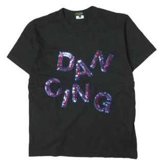 コムデギャルソンオムプリュス(COMME des GARCONS HOMME PLUS)のCOMME des GARCONS HOMME PLUS コムデギャルソンオムプリュス 18SS 日本製 DANCING スパンコールプリントTシャツ PA-T042 M ブラック 半袖 トップス【中古】【COMME des GARCONS HOMME PLUS】(Tシャツ/カットソー(半袖/袖なし))