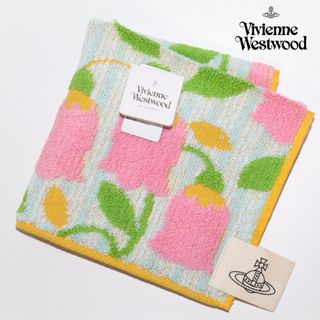 ヴィヴィアンウエストウッド(Vivienne Westwood)の⭐新品タグ付き ヴィヴィアンウエストウッド タオルハンカチ【お花柄】ピンク⭐(ハンカチ)