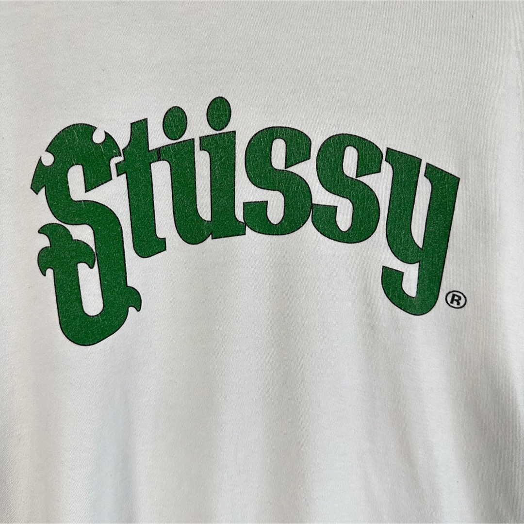 stussy ステューシー Tシャツ L センターロゴ アーチロゴ プリント