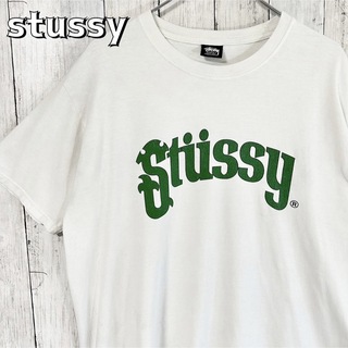 stussy ステューシー Tシャツ L センターロゴ アーチロゴ プリント