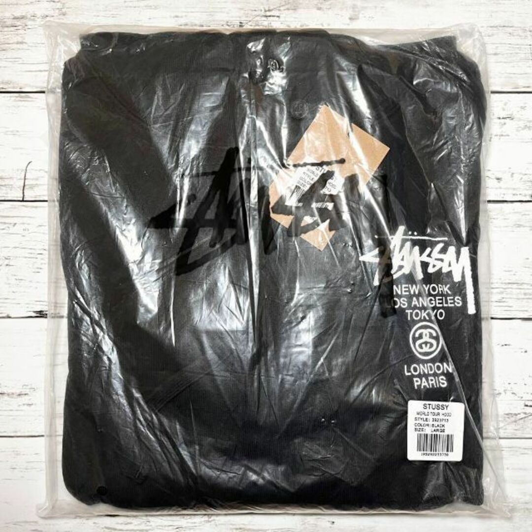 【新品・在庫少】stussy スウェット パーカー サイズL ブラック