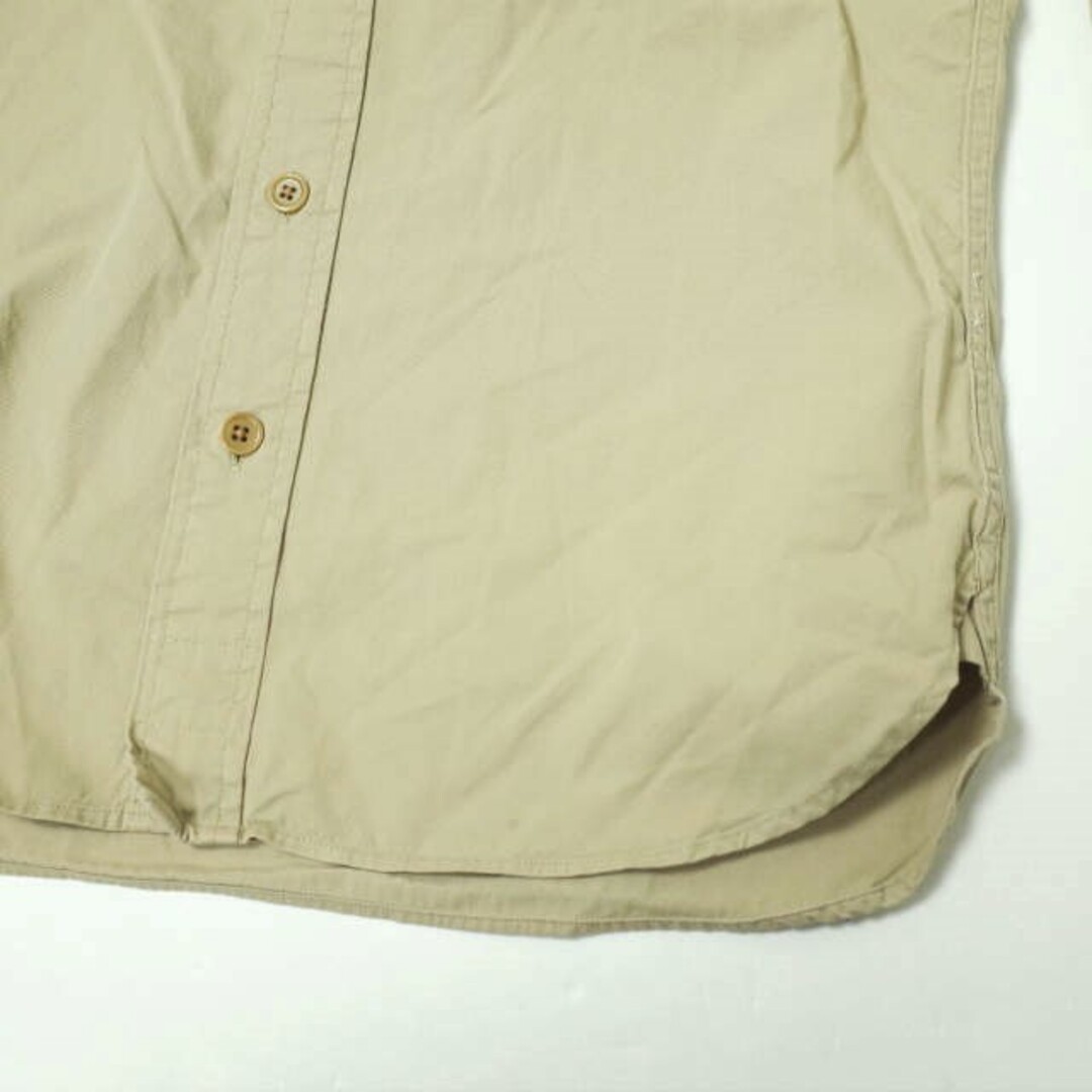 RRL(ダブルアールエル)のRRL ダブルアールエル Garment Dyed Twill Military Shirt コットンツイル ミリタリーシャツ ﻿782505185001 S ベージュ Double RL 長袖 エポーレット トップス【中古】【RRL】 メンズのトップス(シャツ)の商品写真