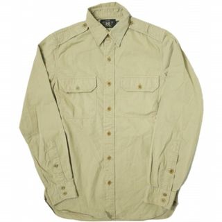 ダブルアールエル(RRL)のRRL ダブルアールエル Garment Dyed Twill Military Shirt コットンツイル ミリタリーシャツ ﻿782505185001 S ベージュ Double RL 長袖 エポーレット トップス【中古】【RRL】(シャツ)