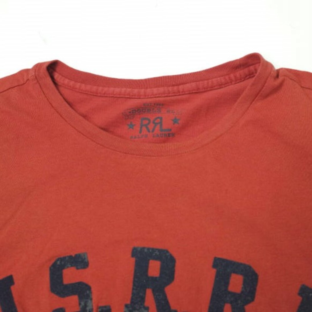 RRL(ダブルアールエル)のRRL ダブルアールエル S/S GRAPHIC TEE PRAIRIE FIRE フロッキープリントクルーネックTシャツ 782658290002 XS レッド Double RL 半袖 アロー トップス【新古品】【中古】【RRL】 メンズのトップス(Tシャツ/カットソー(半袖/袖なし))の商品写真