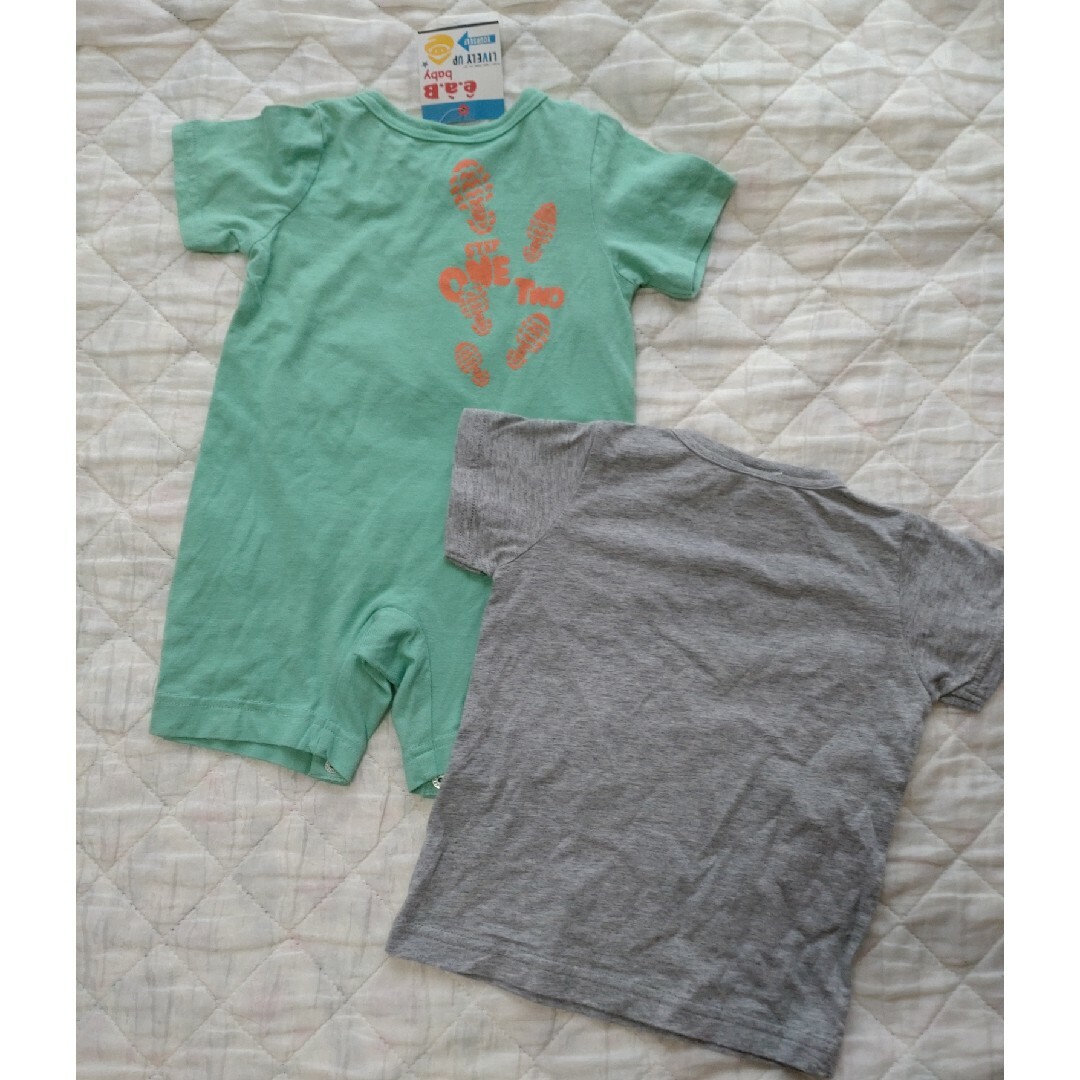 BeBe(ベベ)のべべ　ロンパース　Tシャツ　セット　80 キッズ/ベビー/マタニティのベビー服(~85cm)(ロンパース)の商品写真