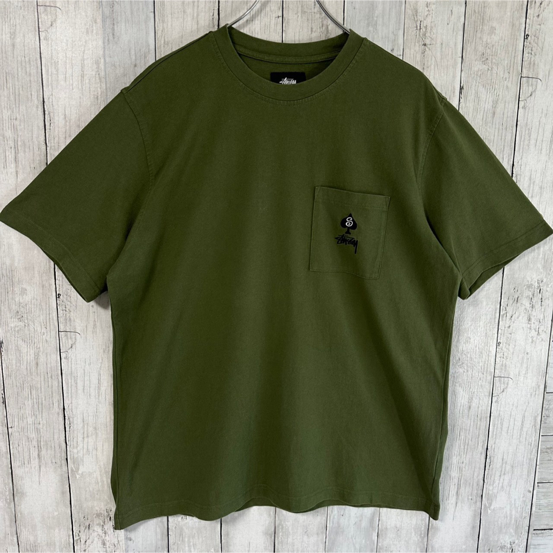 stussy ステューシー Tシャツ 刺繍ロゴ ワンポイントロゴ 胸ロゴ