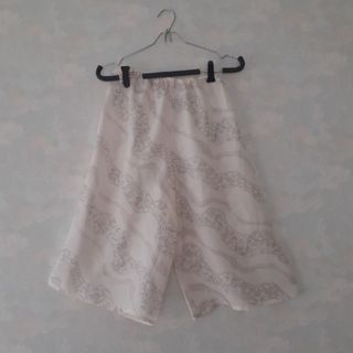 着物リメイク＊正絹ペチコートパンツ＊ステテコ＊薄ラベンダー花柄＊RE119＊M(アンダーシャツ/防寒インナー)