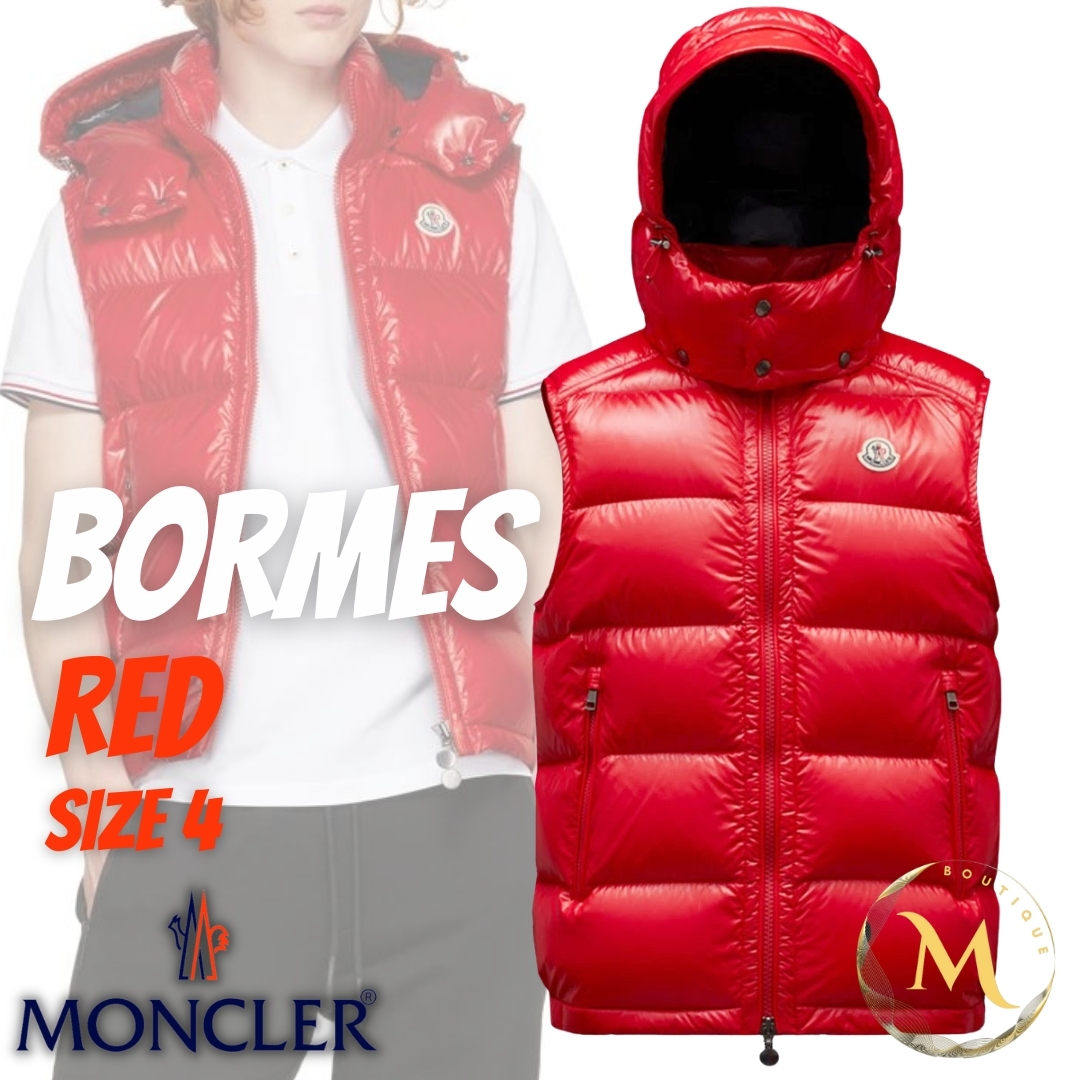 ☆未使用・本物保証☆ MONCLER BORMES ダウンベスト 4 赤色 XL-