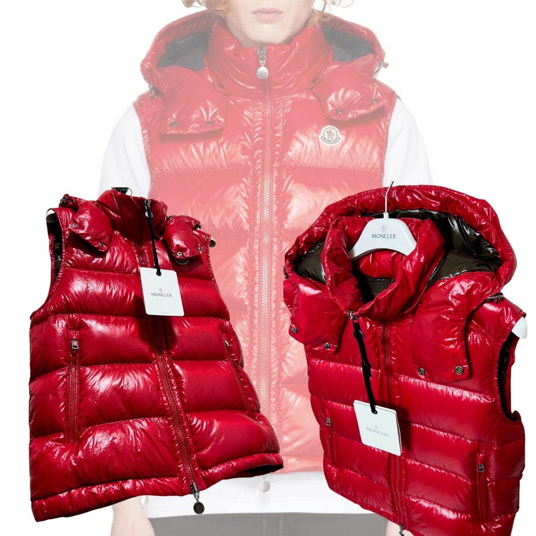 ☆未使用・本物保証☆MONCLER BORMES ダウンベスト 3 レッド色　L