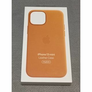 アップル(Apple)のApple純正 iPhone 13 mini レザーケース ゴールデンブラウン(iPhoneケース)