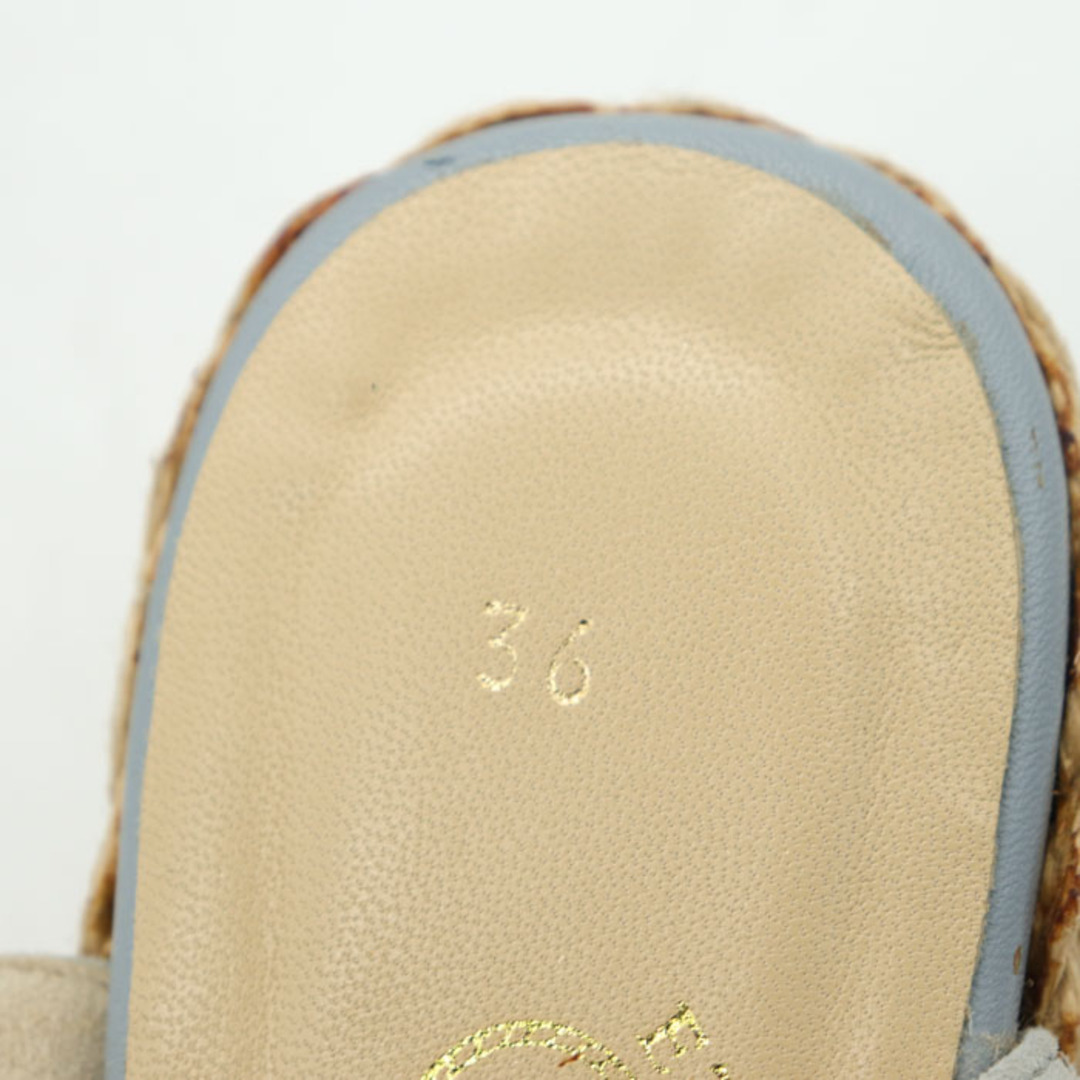 エトーレマソッティ ウェッジソールサンダル スエード ストラップ 伊製 ブランド 靴 レディース 36サイズ ブルー ETTORE MASOTTI レディースの靴/シューズ(サンダル)の商品写真