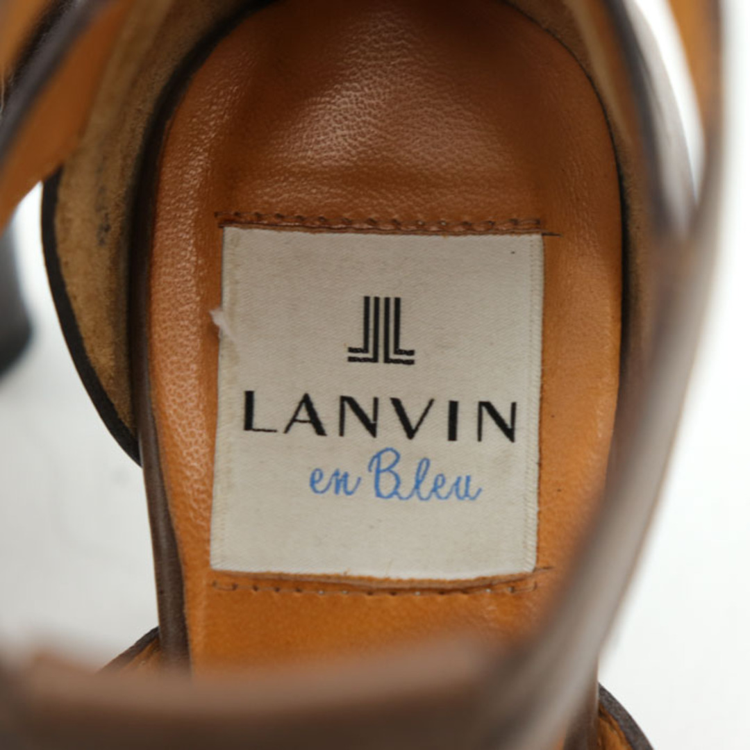 LANVIN en Bleu(ランバンオンブルー)のランバンオンブルー サンダル レザー グラディエーター ハイヒール 日本製 ブランド レディース 22cmサイズ ブラウン LANVIN en Bleu レディースの靴/シューズ(サンダル)の商品写真