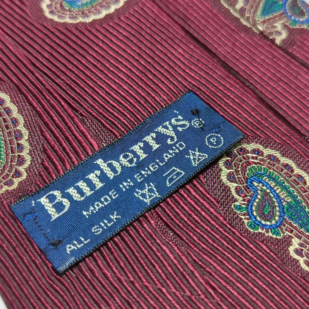 BURBERRY(バーバリー)のバーバリー　ネクタイ　ジャガード　ペイズリー　ハイブランド　高級シルク　光沢感 メンズのファッション小物(ネクタイ)の商品写真