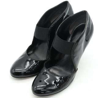 ナインウエスト(NINE WEST)のナインウエスト エナメルパンプス ブーティ 甲ベルト ハイヒール ブランド シューズ 靴 黒 レディース 5 1/2Mサイズ ブラック NINE WEST(ハイヒール/パンプス)