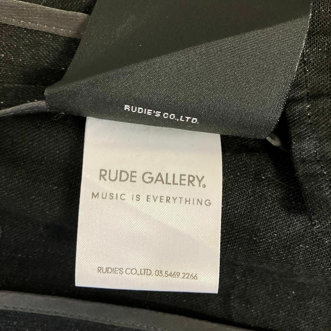 RUDE GALLERY - RUDE GALLERY デニム×レザー ベスト ブラック2の通販