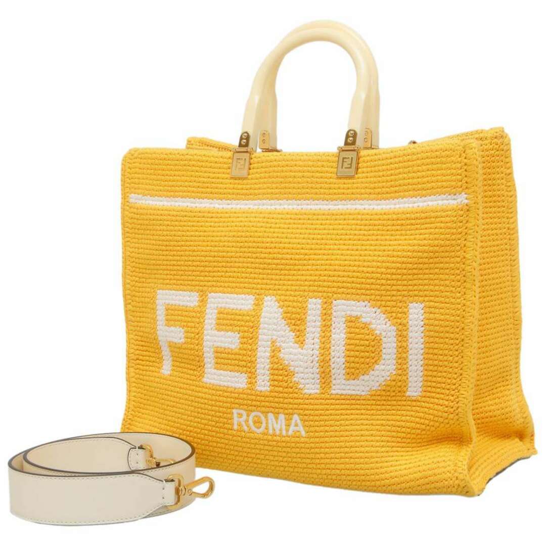 レディースフェンディ トートバッグ サンシャイン ミディアム ショッパー 8BH386 FENDI 2wayショルダーバッグ