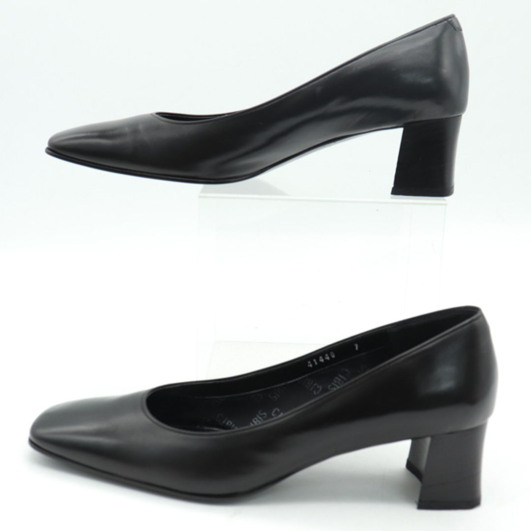 シャルル・ジョルダン プレーンパンプス スクエアトゥ 日本製 靴 フォーマル シューズ 黒 レディース 7サイズ ブラック CHARLES  JOURDAN