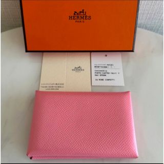 エルメス(Hermes)のエルメス　ガルヴィ　HERMES ローズコンフェッティ　カードケース(名刺入れ/定期入れ)