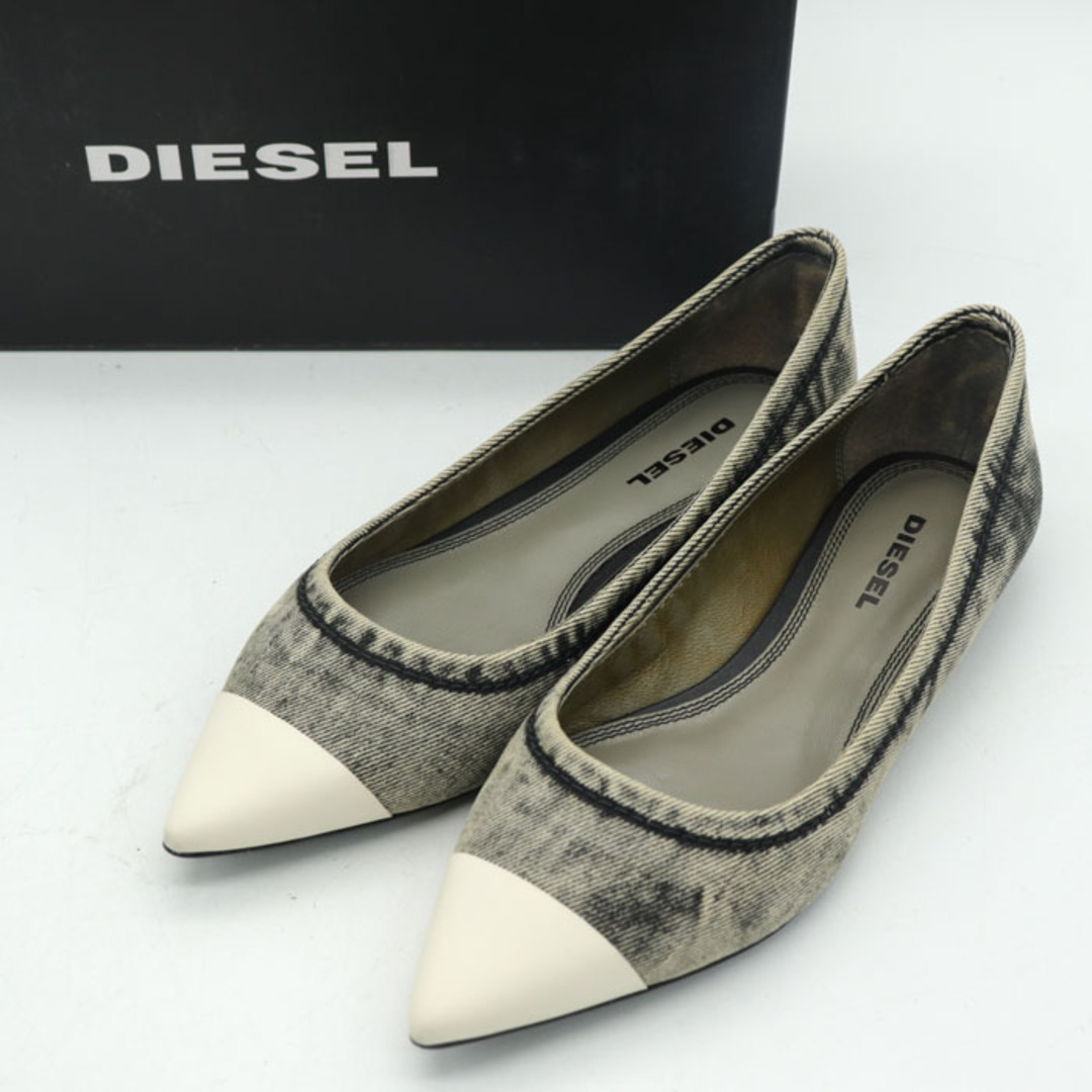 DIESEL(ディーゼル)のディーゼル パンプス デニム ポインテッドトゥ フラットシューズ ブランド 靴 レディース 36サイズ グレー DIESEL レディースの靴/シューズ(ハイヒール/パンプス)の商品写真