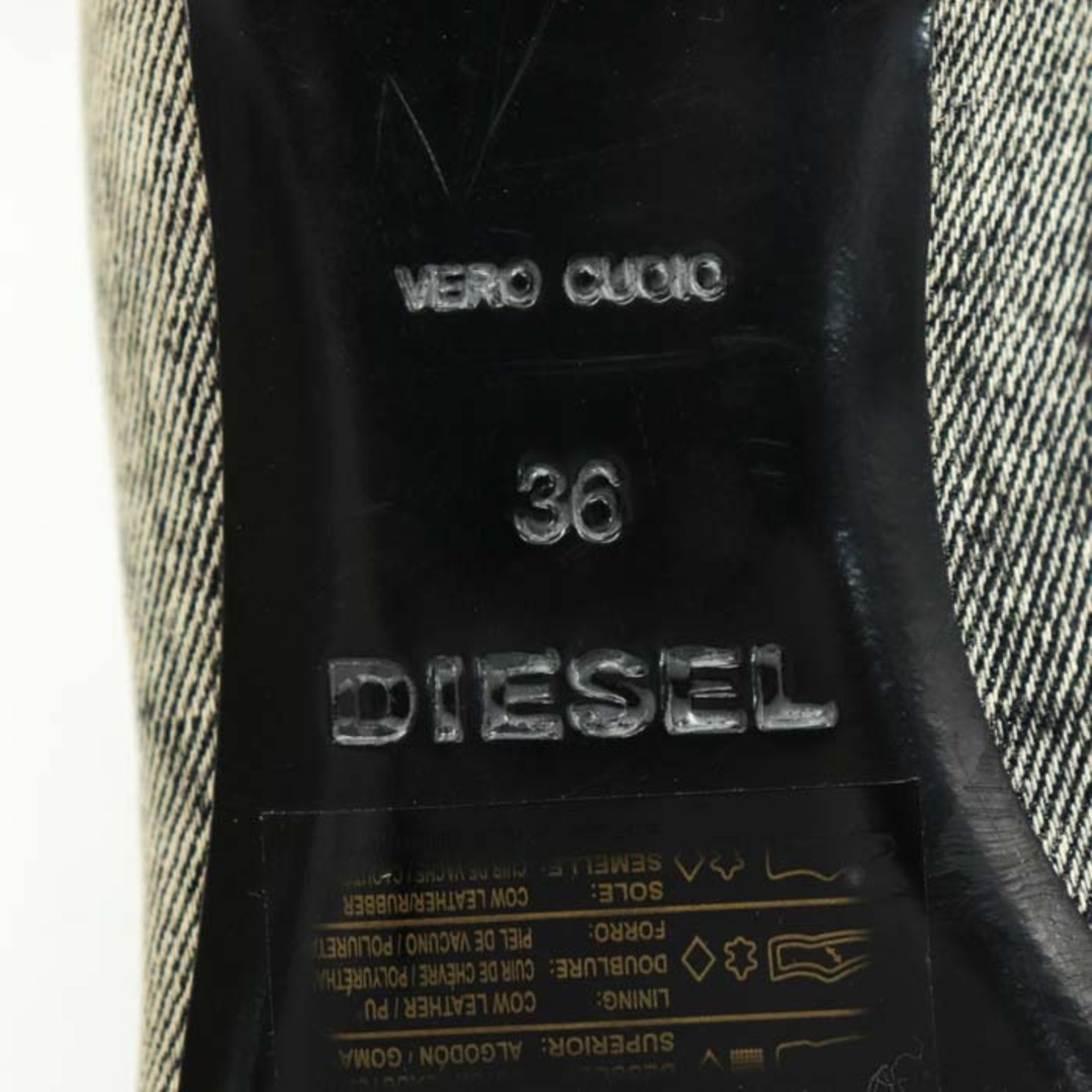 DIESEL(ディーゼル)のディーゼル パンプス デニム ポインテッドトゥ フラットシューズ ブランド 靴 レディース 36サイズ グレー DIESEL レディースの靴/シューズ(ハイヒール/パンプス)の商品写真