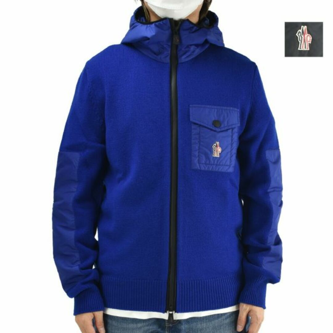 MONCLER(モンクレール)の【BLUE】モンクレール フード付きカーディガン メンズのトップス(カーディガン)の商品写真